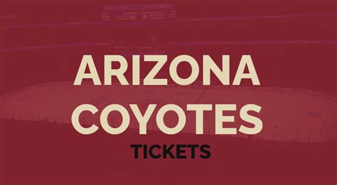 arizona coyotes tickets cheap